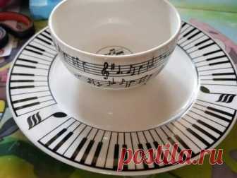 Music Note Plate & Bowl Dinner Set - Artistic Pod