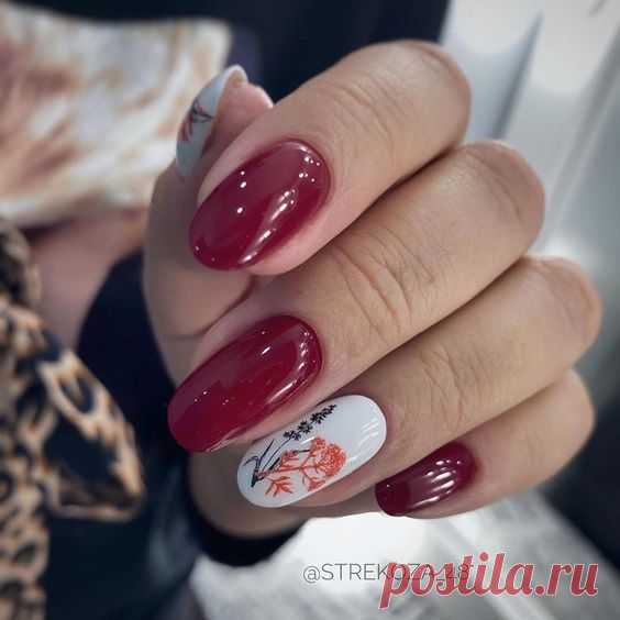 Бордовые ногти