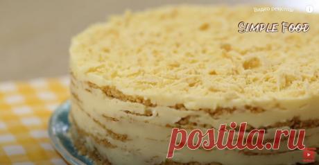 Торт Пломбир без выпечки - Рецепты Simple Food Торт Пломбир без выпечки. Всё очень просто, быстро, абсолютно без духовки и даже без печенья. Торт очень нежный, рассыпчатый и невероятно вкусный.