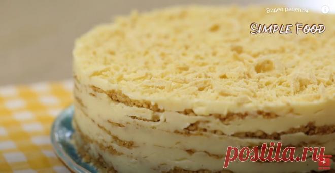 Торт Пломбир без выпечки - Рецепты Simple Food Торт Пломбир без выпечки. Всё очень просто, быстро, абсолютно без духовки и даже без печенья. Торт очень нежный, рассыпчатый и невероятно вкусный.