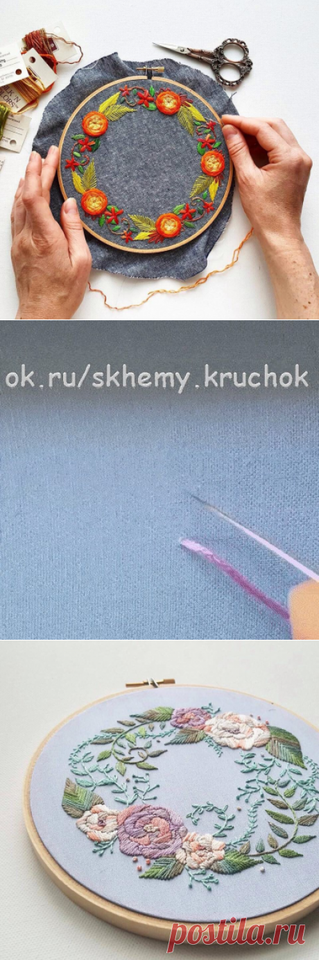 Делаем объемную вышивку.