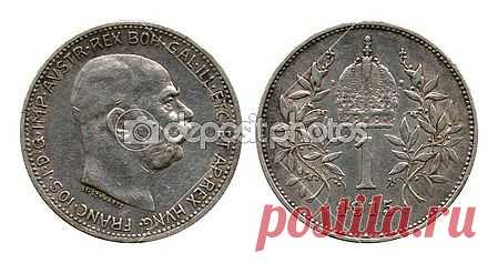 One corona, Avstro-Hungary, Franc Iosif, 1915 — Стоковое фото © Vadim Vyazovikov #40763997