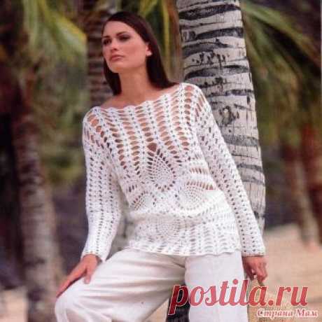 . АЖУРНЫЙ ПУЛОВЕР КРЮЧКОМ