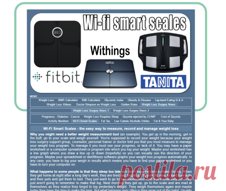 Wi-Fi Smart Scales – measure - record and manage weight loss