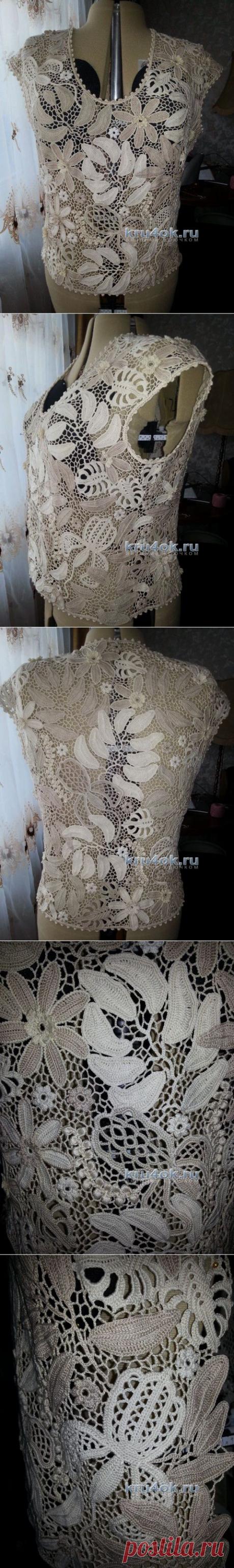 Кофточка связанная в технике ирландского кружева - вязание крючком на kru4ok.ru