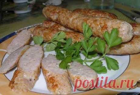 Домашние куриные колбаски