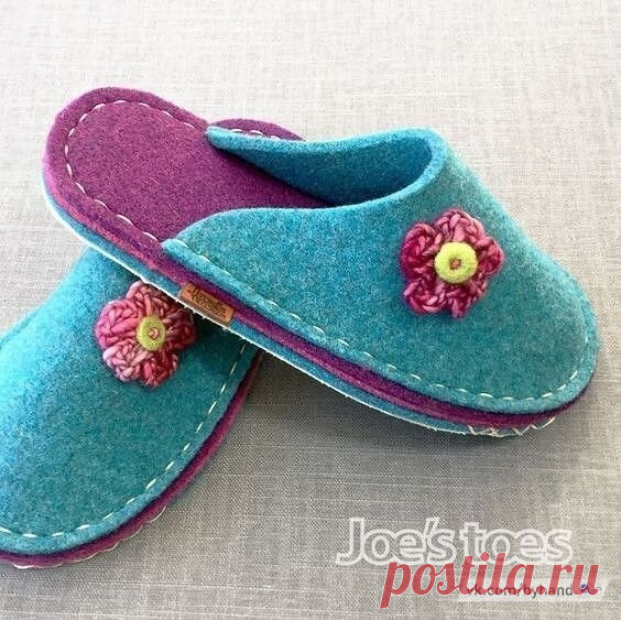 Шьём тапочки из фетра