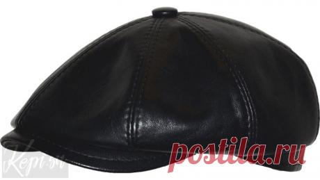 Кепка кожаная восьмиклинка (мужская, хулиганка).