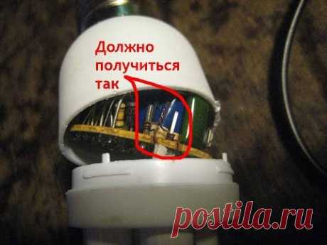 Ремонт энергосберегающей лампочки