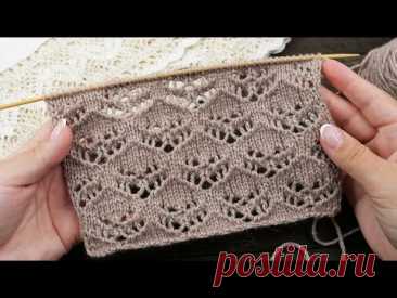 Lase Arches knitting pattern 🥨 Узор «Ажурные арки» спицами