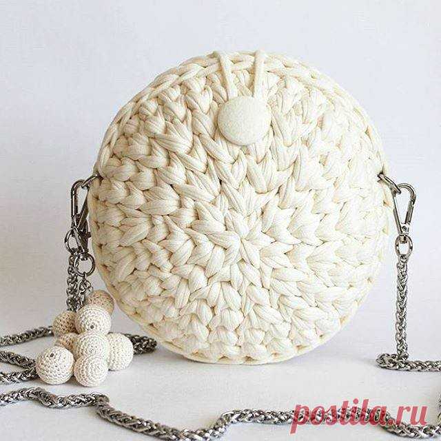 Круглые вязаные сумки — Сделай сам, идеи для творчества - DIY Ideas