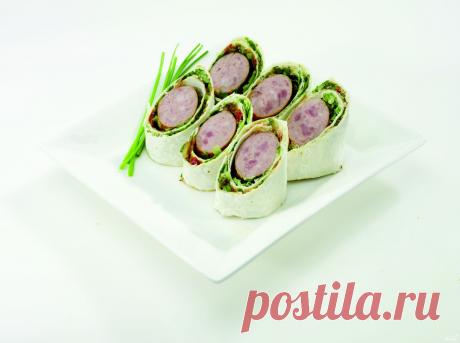 Канапе с копчёными колбасками - кулинарный рецепт на Повар.ру