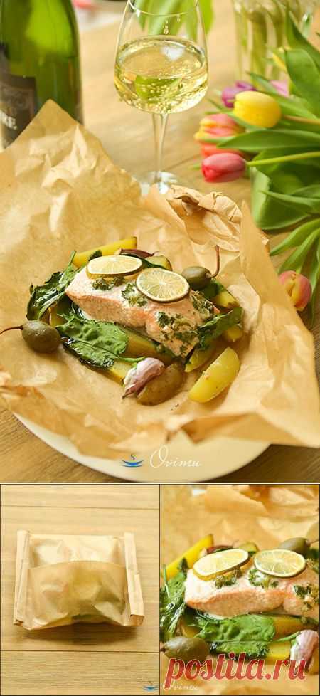 Романтическое блюдо…. Запеченный лосось «в конверте» — Вкусные рецепты