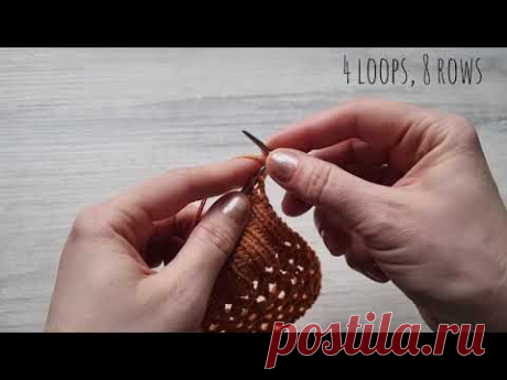 Комбинируем рельефную сеточку на спицах ❤️🧶knitting pattern.