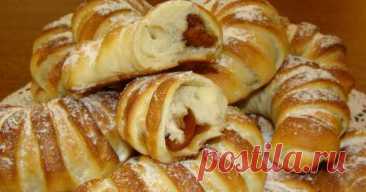 Домашние рогалики со спелыми сливами вкуснее самой изысканной выпечки — Домашняя кулинария