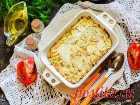 ​Быстрая запеканка из кабачка и моркови