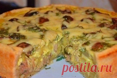 Пирог с курицей и картофелем | Мама знает...