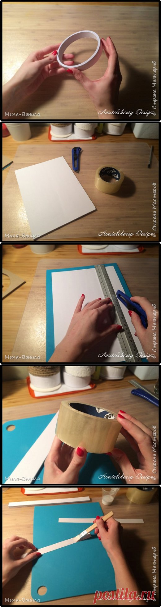 Крышка для круглой шкатулки, в технике «послойное папье-маше» | Страна Мастеров