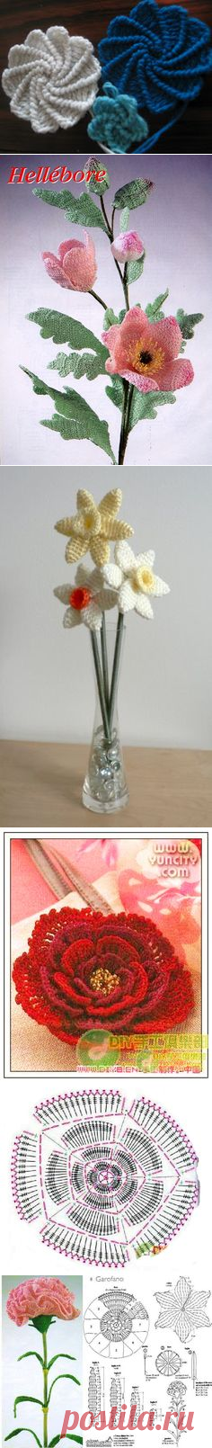 1000+ идей на тему: Crochet Flowers в Pinterest | Цветы, Связанные Крючком, Вязание Крючком и Вязание Крючком