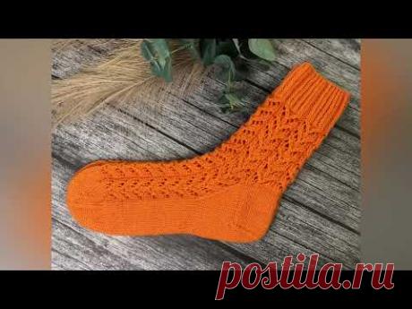 ВЯЖЕМ ЖЕНСКИЕ НОСКИ с ажурным узором и ФРАНЦУЗСКОЙ пяткой. Мастер-класс: от набора петель до мыска