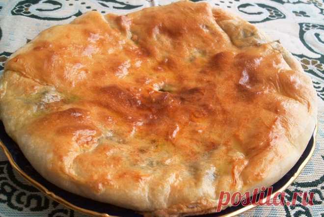 Вкусный осетинский пирог со свекольными листьями и сыром