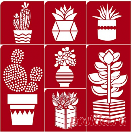 Amazon.com: Darice 30060957 calcomanía visualización Stencil, Cactus, 12 x 12 inch), color rojo: Toys & Games