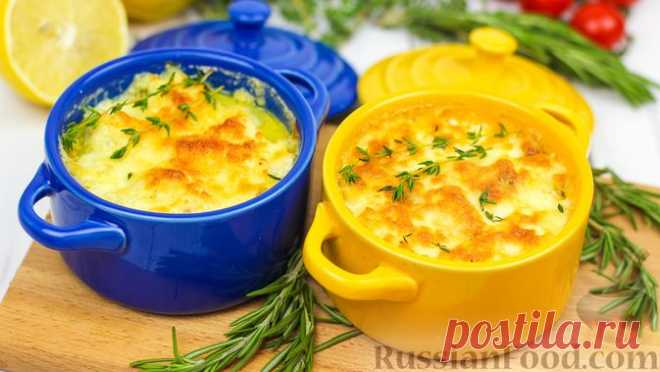 Треска под сливками и сыром