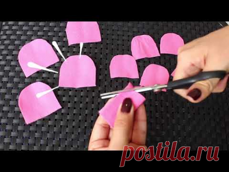 3  modelos de flores 🌸 para decorar seu artesanato 🌸 Flor de tecido #diy