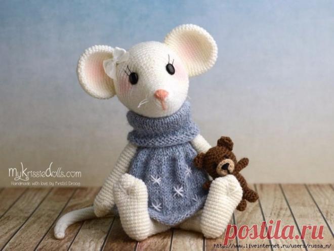 Мышка Милла Амигуруми, схема в PDF с описанием Мышка Милла Амигуруми в PDF, скачайте схему бесплатно и свяжите своими руками.