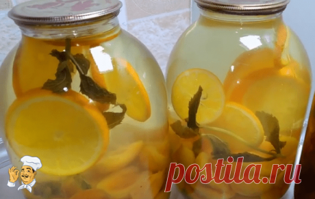 "Абрикосовое Мохито" с апельсином и лимоном на зиму без стерилизации - Клуб поваров