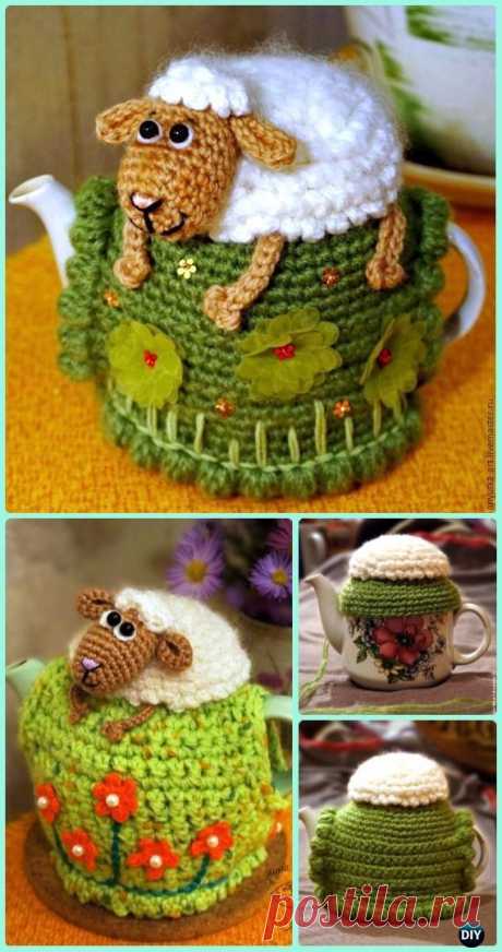 25 Crochet Knit Tea Cozy Free Patterns