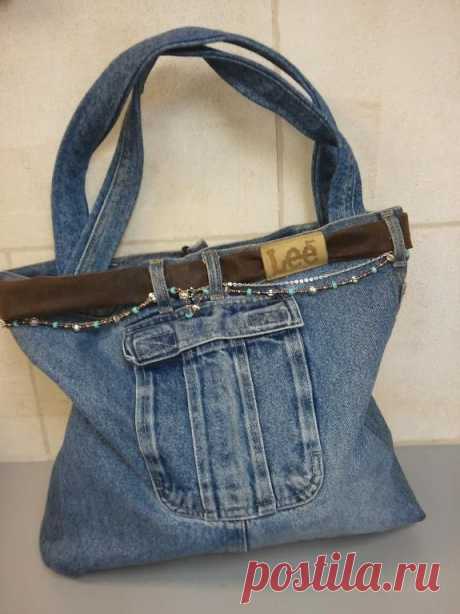 Вы должны увидеть Recycled Жан кошелек на Craftsy!