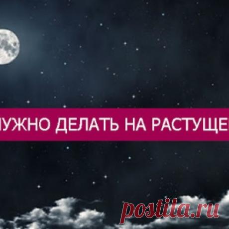 Что нужно делать на растущей луне
