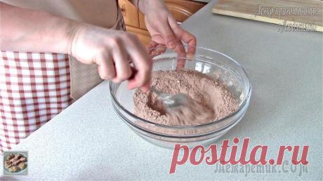 Бананово-шоколадный постный пирог