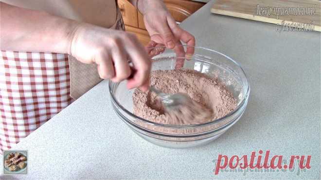 Бананово-шоколадный постный пирог