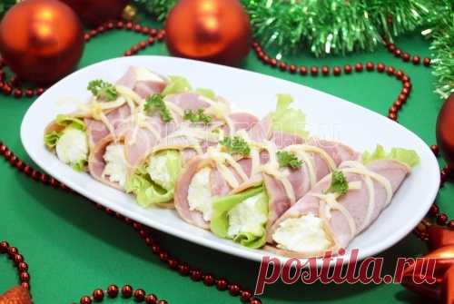 Рулетики из ветчины – Пошаговый рецепт с фото. Закуски. Вкусные рецепты с фото