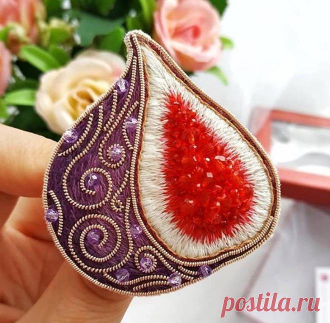 🌿Брошь "Инжир" от @dashi_brooch