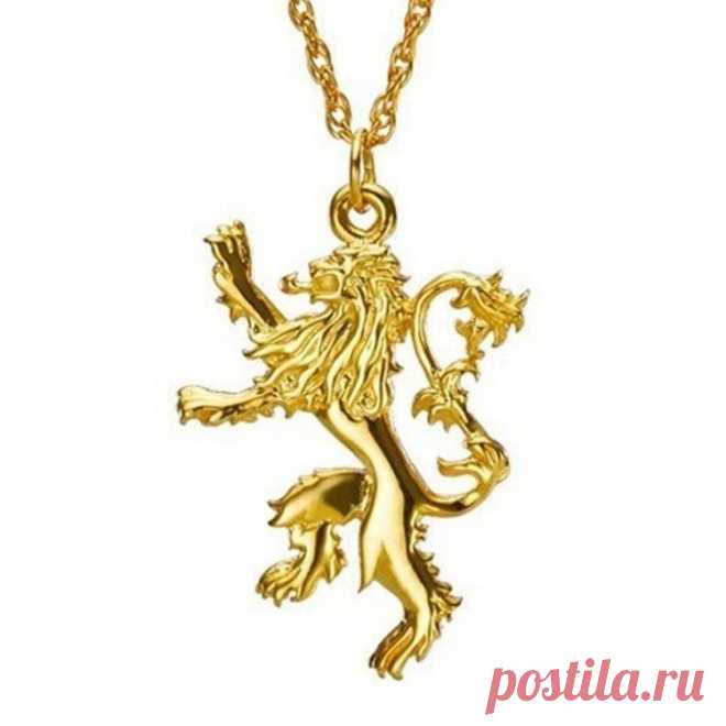 Купить игра престолов, дом lannister, кулон лев на цепочке по низкой цене