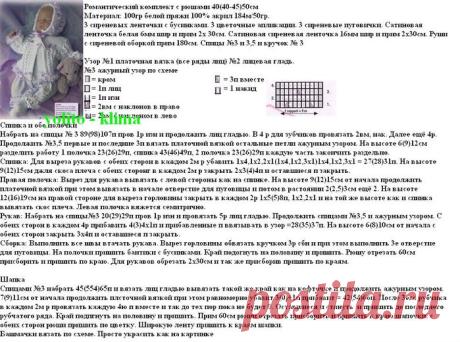 Вязаная одежда для кукол со схемами и описанием