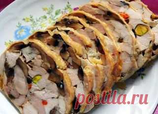 Куриный рулет.ЗДЕСЬ
(много)--- http://povar.ru/menu/kurinye_rulety/#close