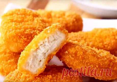 Очень вкусные куриные наггетсы по-домашнему