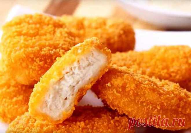 Очень вкусные куриные наггетсы по-домашнему