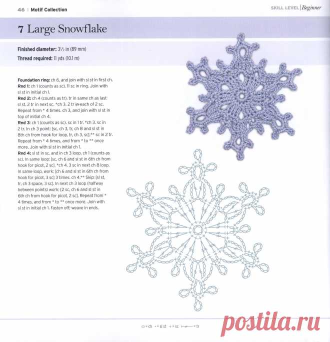 связать крючком новогодние снежинки схемы и описание: 2 тыс изображений найдено в Яндекс Картинках
