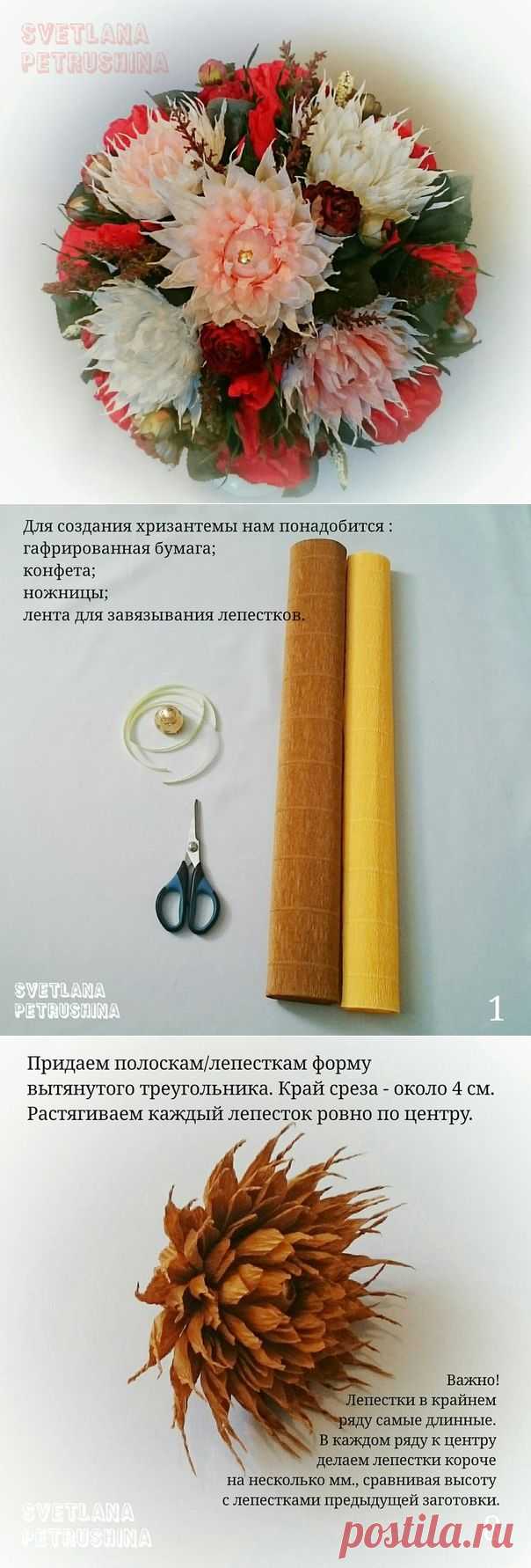 Свит-дизайн "Хризантема" - МК от Светланы Петрушиной.