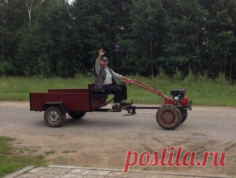 По весне подарил отцу мотоблок в дерев трактор! / Интересное в IT