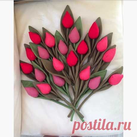 #тюльпаны#из#ткани