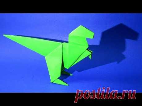 Как сделать динозавра из бумаги. Оригами Динозавр из бумаги
