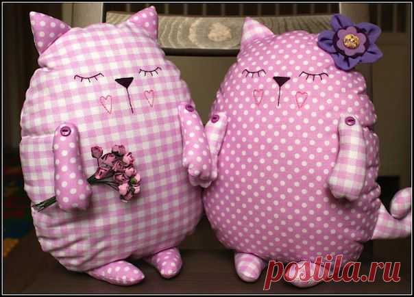 Подушка игрушка кот своими руками, выкройка, идеи / Игрушки своими руками, выкройки, видео, МК