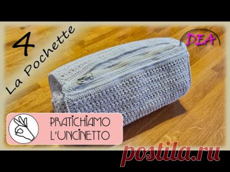 P.L.10°Tut.P.4°- Pochette beige. Cuciamo la lampo alla pochette con il doppio ago.