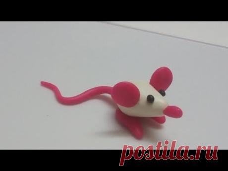 Лепим мышку из пластилина или из полимерной глины.